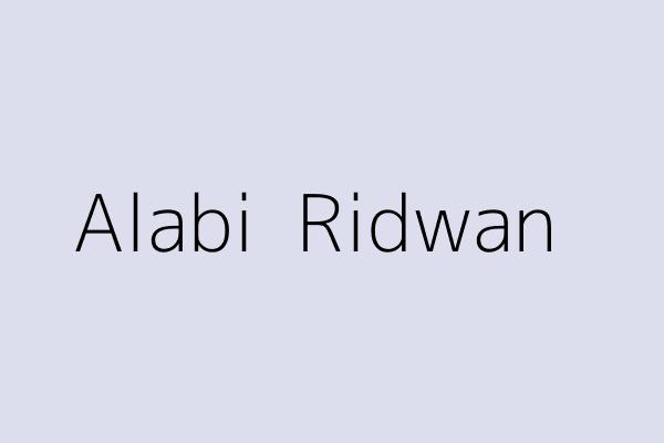 Alabi  Ridwan